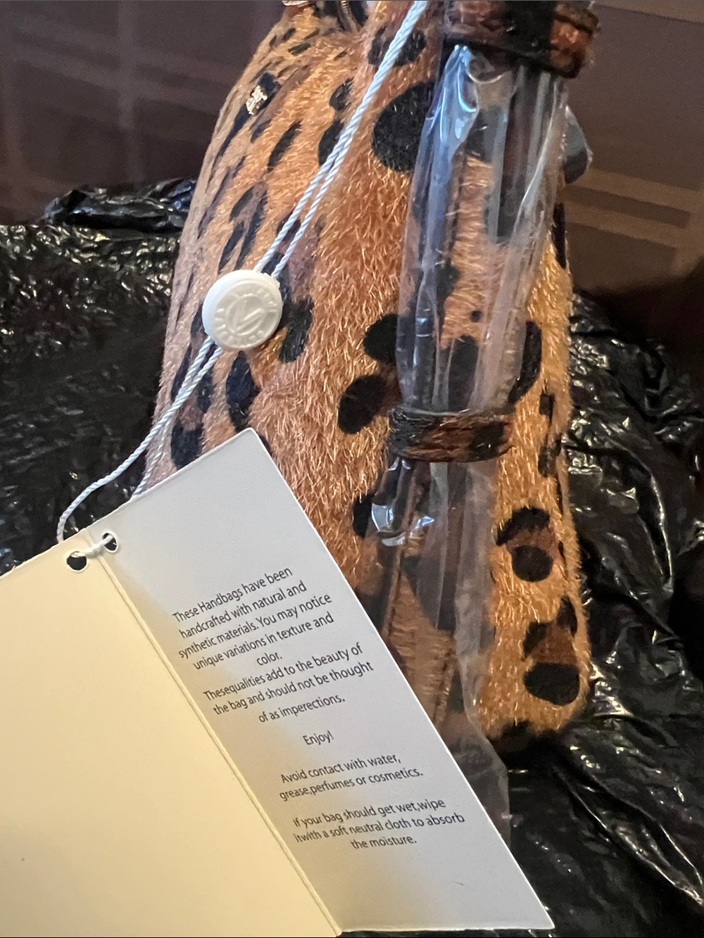 Valentino Orlandi Leopard Print Calf Hair Shoulder Bag NWT - Picture 6 of 7